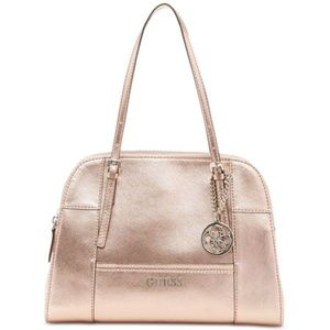 Guess Huntley Cali Satchel in Metallic Rose Gold